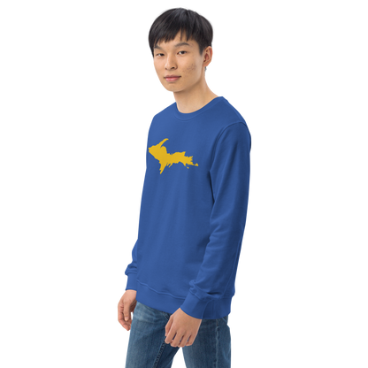 Michigan Upper Peninsula Organic Sweatshirt (w/ Gold UP Outline)