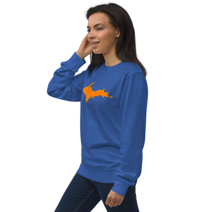 Michigan Upper Peninsula Organic Sweatshirt (w/ Orange UP Outline)