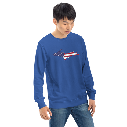 Michigan Upper Peninsula Organic Sweatshirt (w/ UP USA Flag Outline)