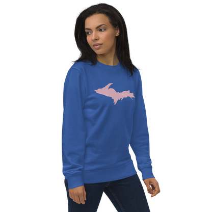 Michigan Upper Peninsula Organic Sweatshirt (w/ Pink UP Outline)