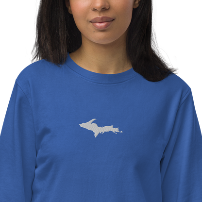 Michigan Upper Peninsula Sweatshirt (w/ Embroidered UP Outline) | Unisex Organic