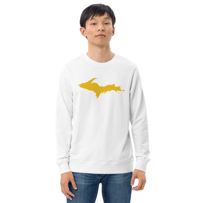 Michigan Upper Peninsula Organic Sweatshirt (w/ Gold UP Outline)