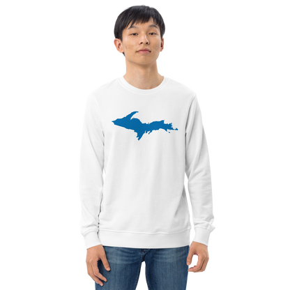 Michigan Upper Peninsula Organic Sweatshirt (w/ Azure UP Outline)