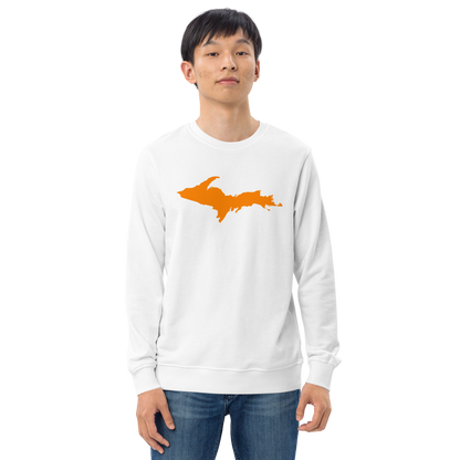 Michigan Upper Peninsula Organic Sweatshirt (w/ Orange UP Outline)