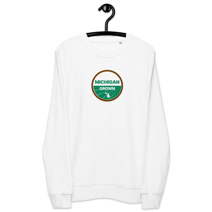 'Michigan Grown' Sweatshirt (Agricultural Certification Parody) | Unisex Organic