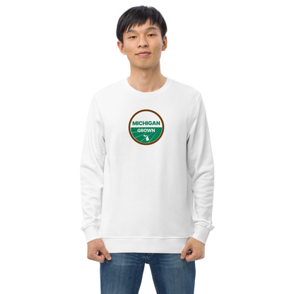 'Michigan Grown' Sweatshirt (Agricultural Certification Parody) | Unisex Organic