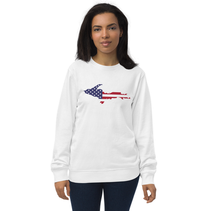 Michigan Upper Peninsula Organic Sweatshirt (w/ UP USA Flag Outline)