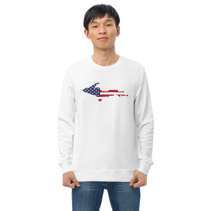 Michigan Upper Peninsula Organic Sweatshirt (w/ UP USA Flag Outline)