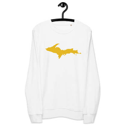 Michigan Upper Peninsula Organic Sweatshirt (w/ Gold UP Outline)