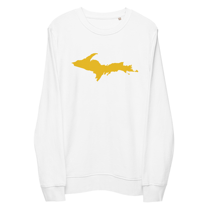 Michigan Upper Peninsula Organic Sweatshirt (w/ Gold UP Outline)