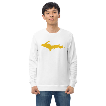 Michigan Upper Peninsula Organic Sweatshirt (w/ Gold UP Outline)