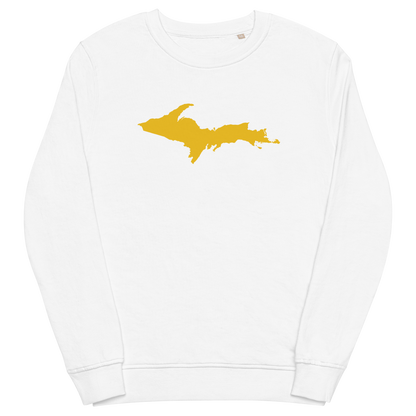 Michigan Upper Peninsula Organic Sweatshirt (w/ Gold UP Outline)