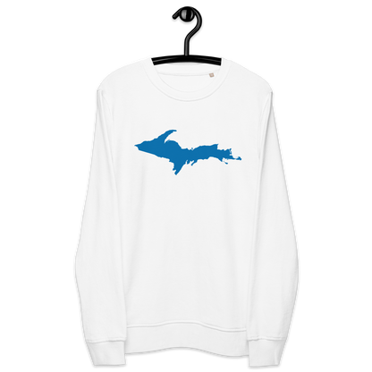 Michigan Upper Peninsula Organic Sweatshirt (w/ Azure UP Outline)