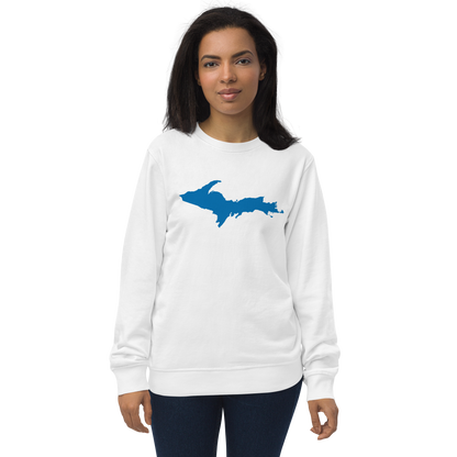 Michigan Upper Peninsula Organic Sweatshirt (w/ Azure UP Outline)