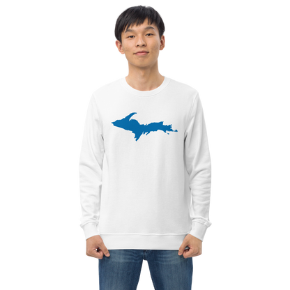 Michigan Upper Peninsula Organic Sweatshirt (w/ Azure UP Outline)