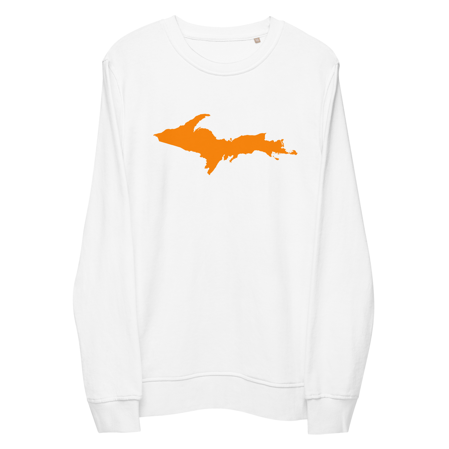 Michigan Upper Peninsula Organic Sweatshirt (w/ Orange UP Outline)