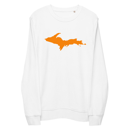 Michigan Upper Peninsula Organic Sweatshirt (w/ Orange UP Outline)