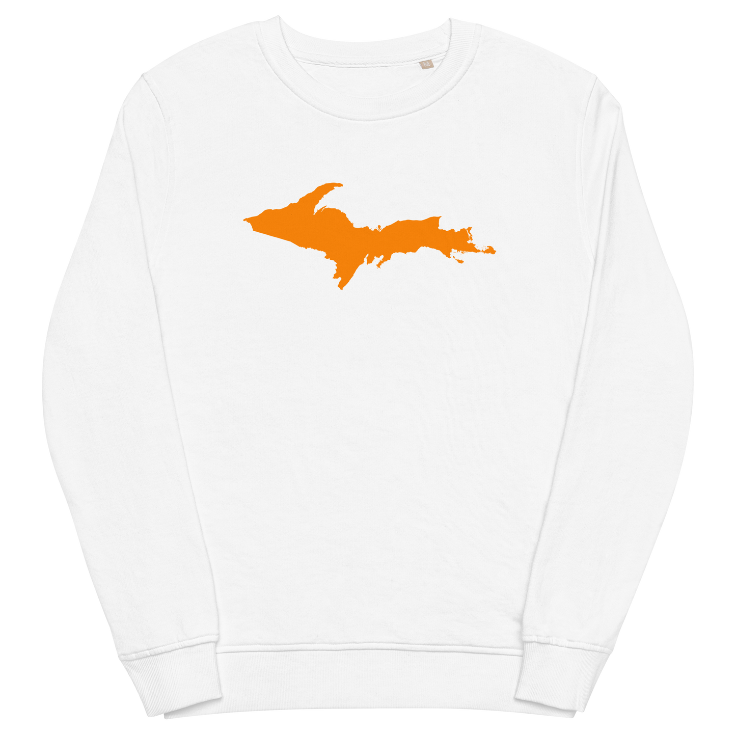 Michigan Upper Peninsula Organic Sweatshirt (w/ Orange UP Outline)