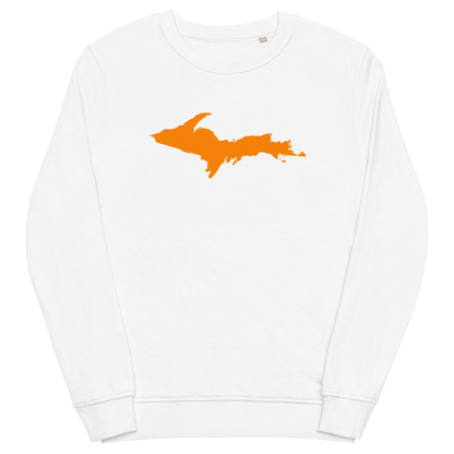 Michigan Upper Peninsula Organic Sweatshirt (w/ Orange UP Outline)