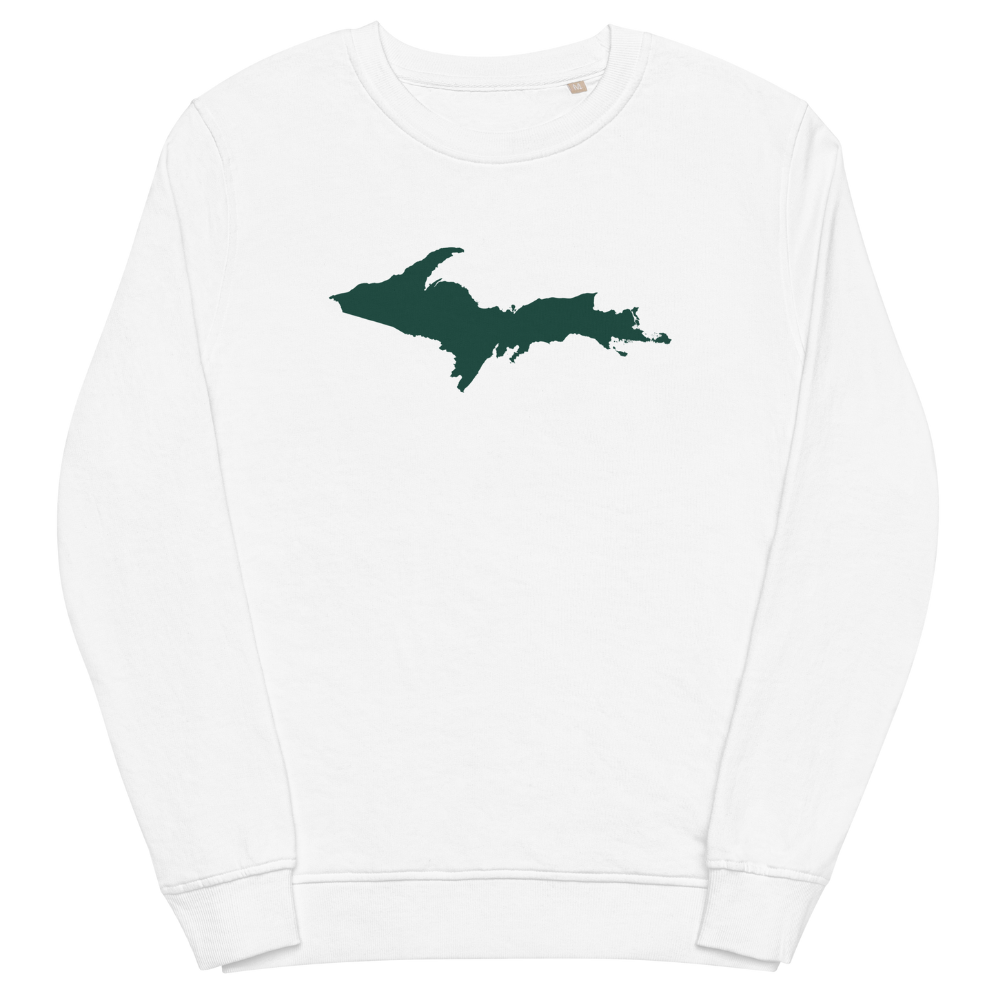 Michigan Upper Peninsula Organic Sweatshirt (w/ Green UP Outline)