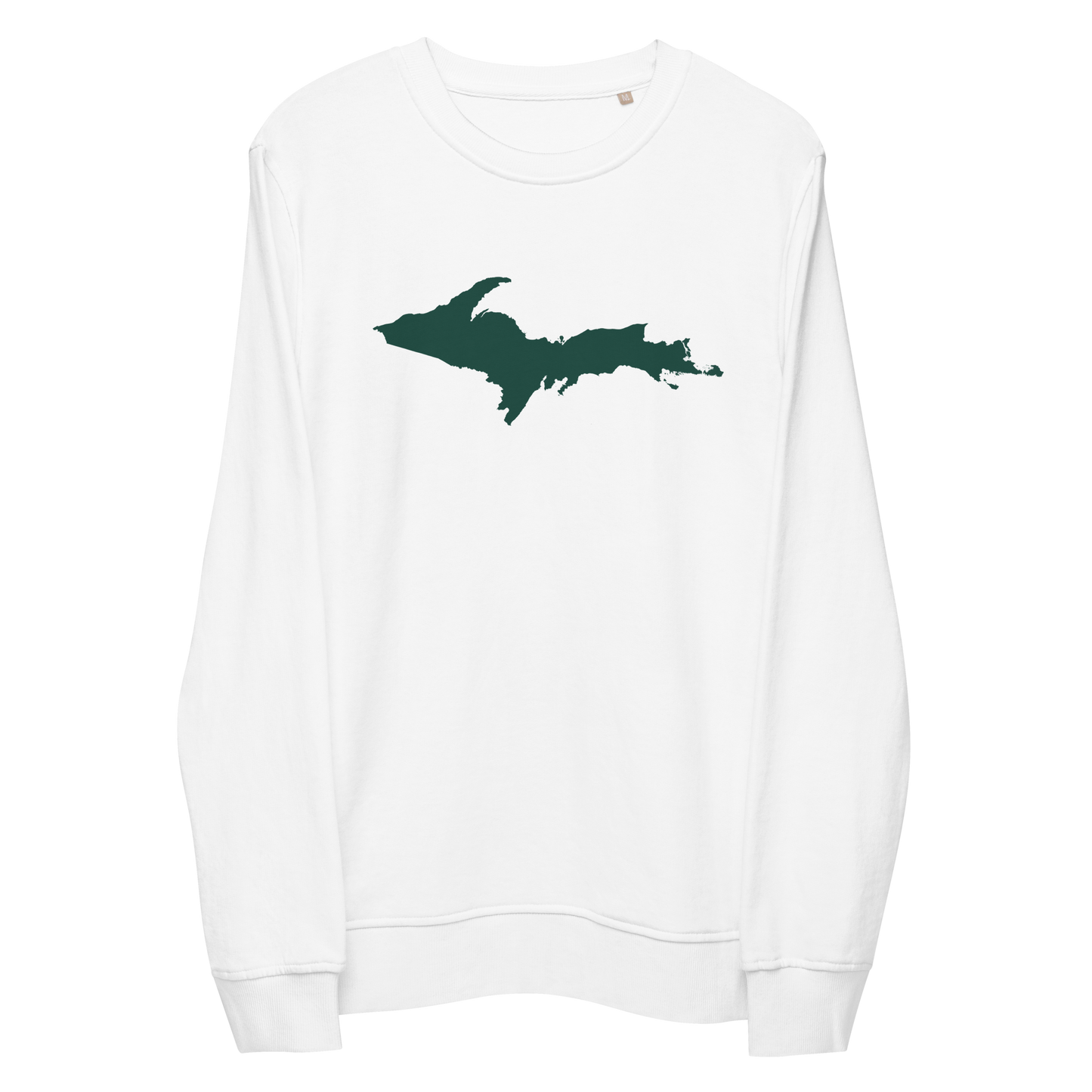 Michigan Upper Peninsula Organic Sweatshirt (w/ Green UP Outline)