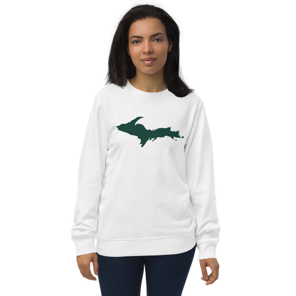 Michigan Upper Peninsula Organic Sweatshirt (w/ Green UP Outline)