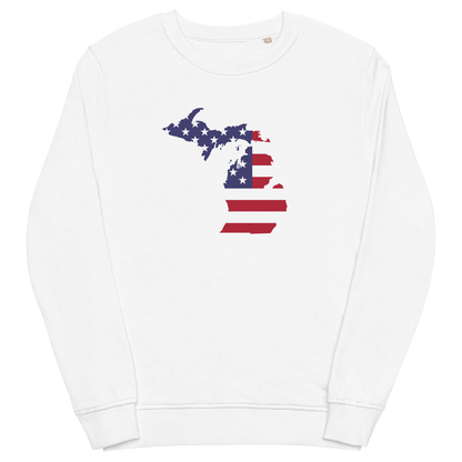 Michigan Organic Sweatshirt (w/ MI USA Flag Outline)