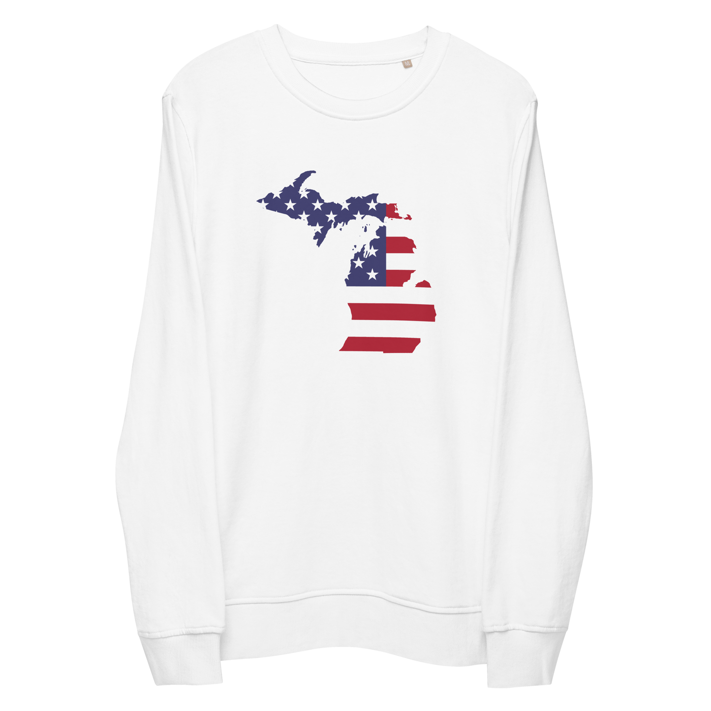 Michigan Organic Sweatshirt (w/ MI USA Flag Outline)