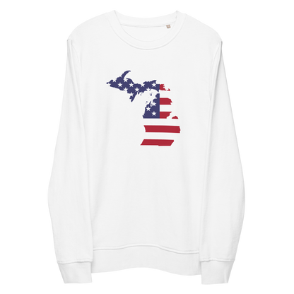 Michigan Organic Sweatshirt (w/ MI USA Flag Outline)