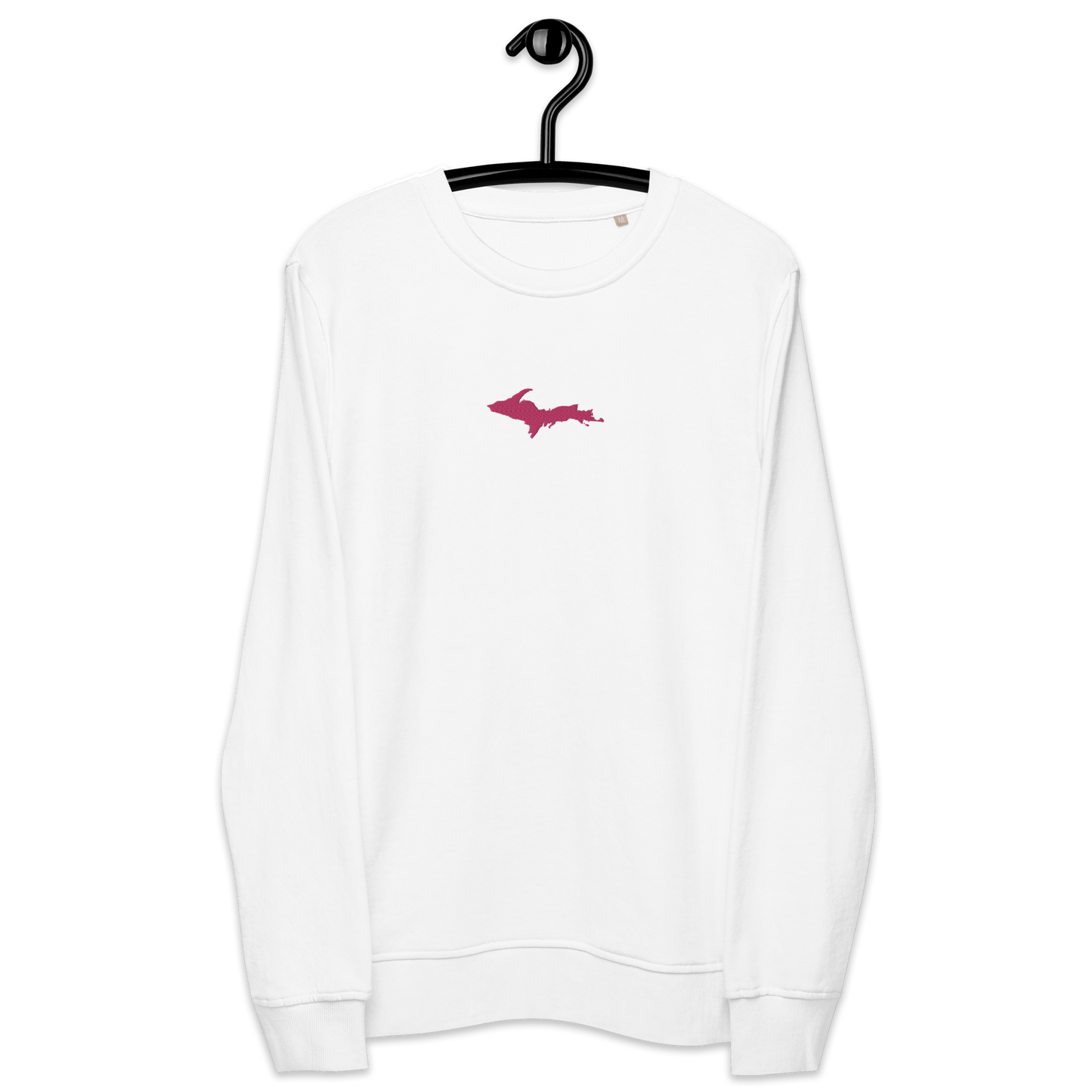 Michigan Upper Peninsula Sweatshirt (w/ Embroidered Pink UP Outline) | Unisex Organic