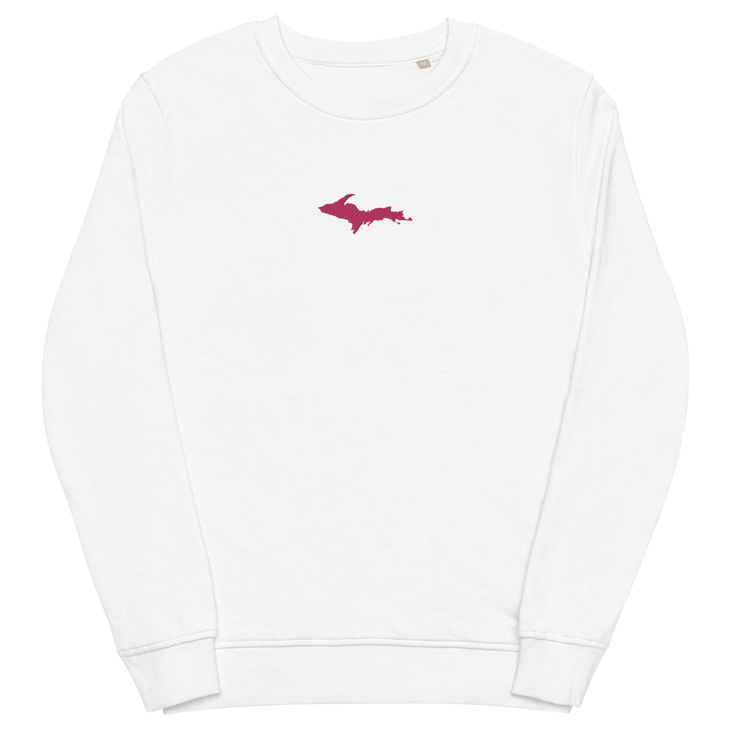 Michigan Upper Peninsula Sweatshirt (w/ Embroidered Pink UP Outline) | Unisex Organic