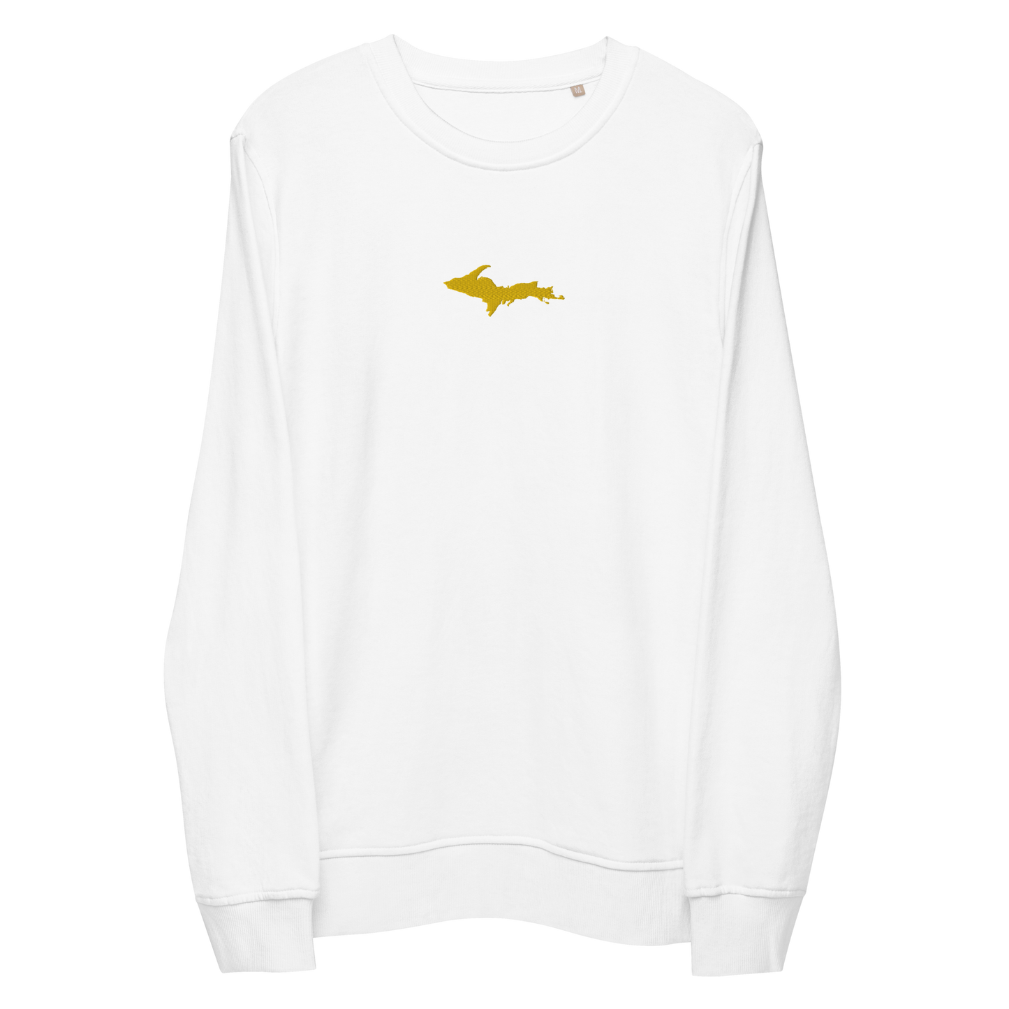 Michigan Upper Peninsula Sweatshirt (w/ Embroidered Gold UP Outline) | Unisex Organic