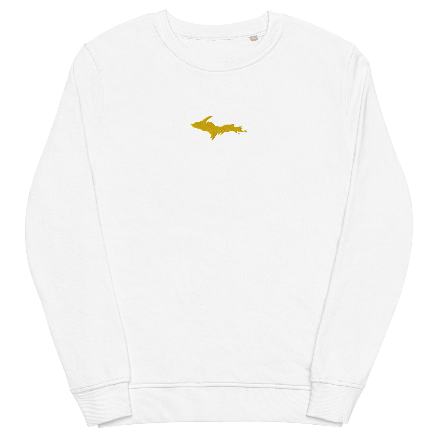 Michigan Upper Peninsula Sweatshirt (w/ Embroidered Gold UP Outline) | Unisex Organic