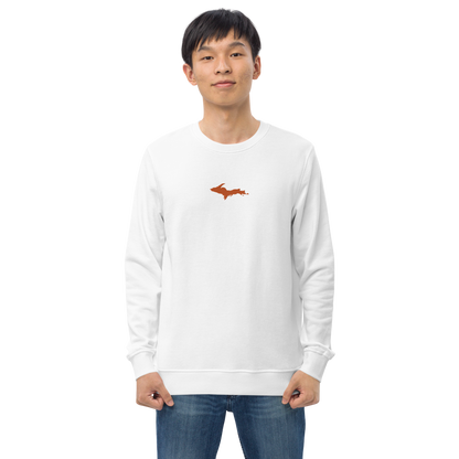 Michigan Upper Peninsula Sweatshirt (w/ Embroidered Orange UP Outline) | Unisex Organic