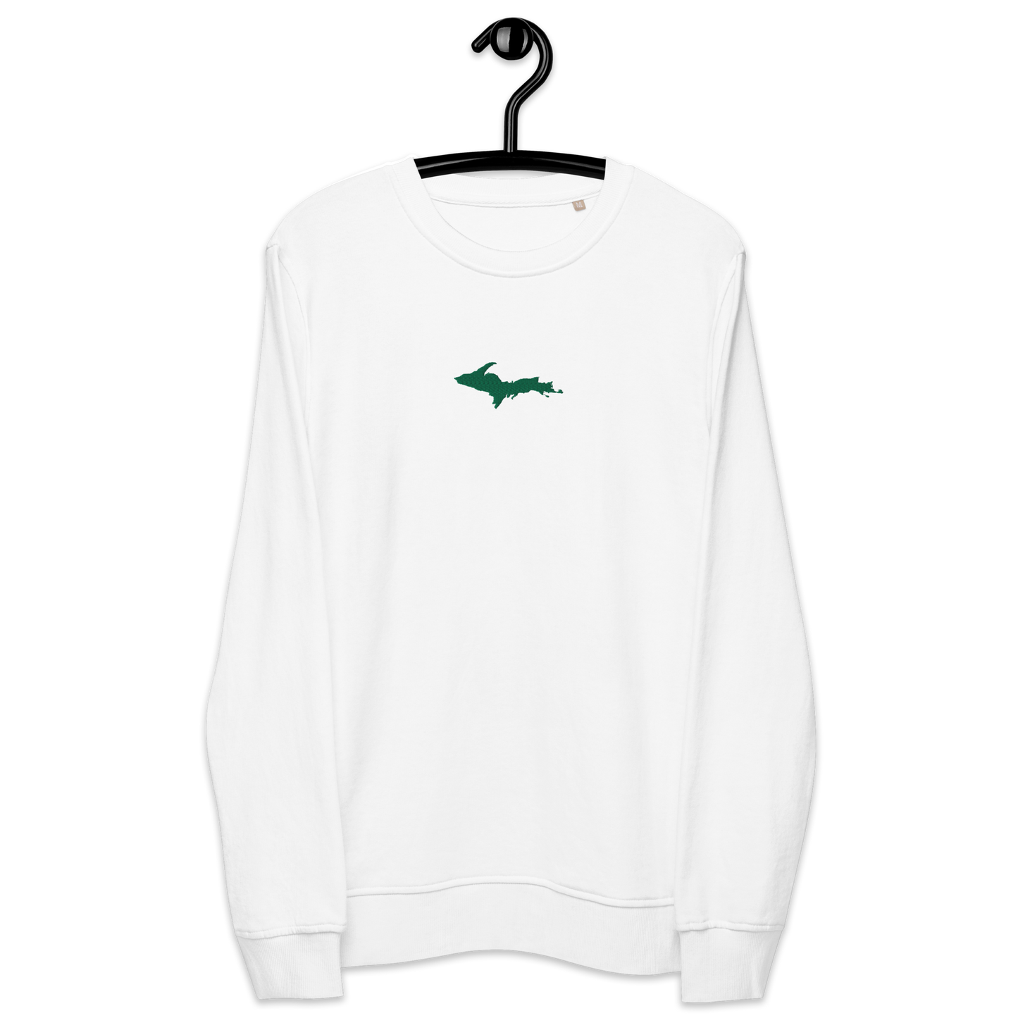 Michigan Upper Peninsula Sweatshirt (w/ Embroidered Green UP Outline) | Unisex Organic