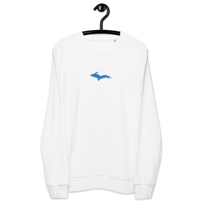 Michigan Upper Peninsula Sweatshirt (w/ Embroidered Azure UP Outline) | Unisex Organic