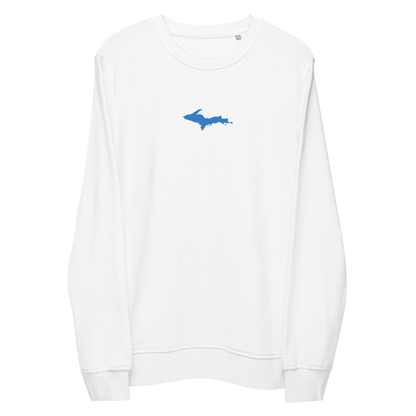 Michigan Upper Peninsula Sweatshirt (w/ Embroidered Azure UP Outline) | Unisex Organic