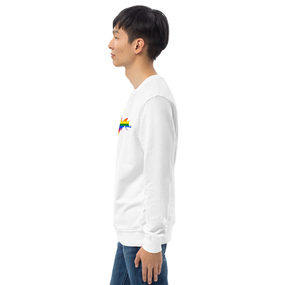 Michigan Upper Peninsula Sweatshirt (w/ UP Pride Flag Outline) | Unisex Organic