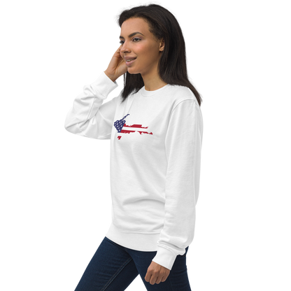 Michigan Upper Peninsula Organic Sweatshirt (w/ UP USA Flag Outline)