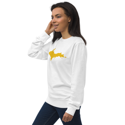 Michigan Upper Peninsula Organic Sweatshirt (w/ Gold UP Outline)