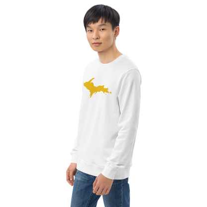 Michigan Upper Peninsula Organic Sweatshirt (w/ Gold UP Outline)