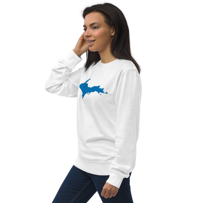 Michigan Upper Peninsula Organic Sweatshirt (w/ Azure UP Outline)