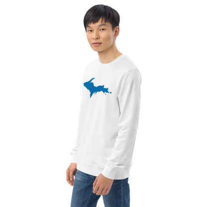 Michigan Upper Peninsula Organic Sweatshirt (w/ Azure UP Outline)