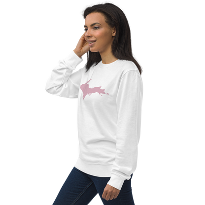 Michigan Upper Peninsula Organic Sweatshirt (w/ Pink UP Outline)