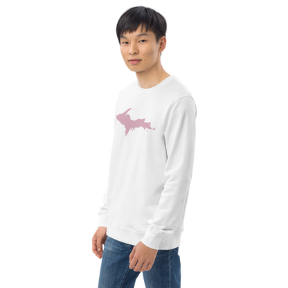 Michigan Upper Peninsula Organic Sweatshirt (w/ Pink UP Outline)