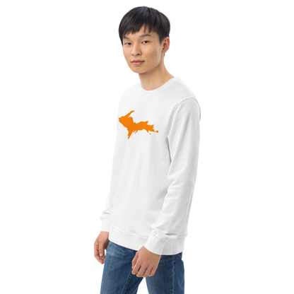 Michigan Upper Peninsula Organic Sweatshirt (w/ Orange UP Outline)