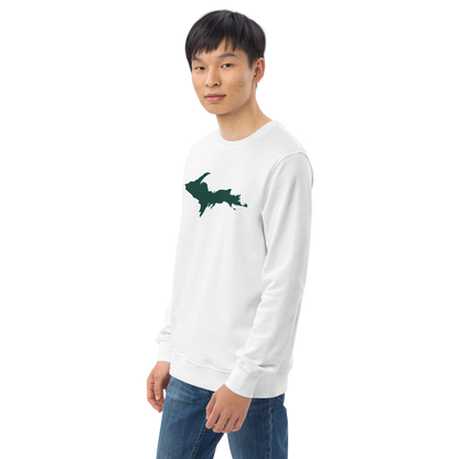 Michigan Upper Peninsula Organic Sweatshirt (w/ Green UP Outline)