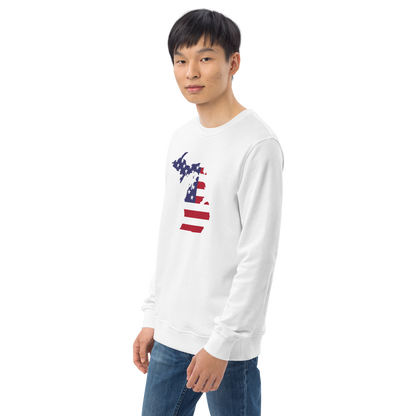 Michigan Organic Sweatshirt (w/ MI USA Flag Outline)