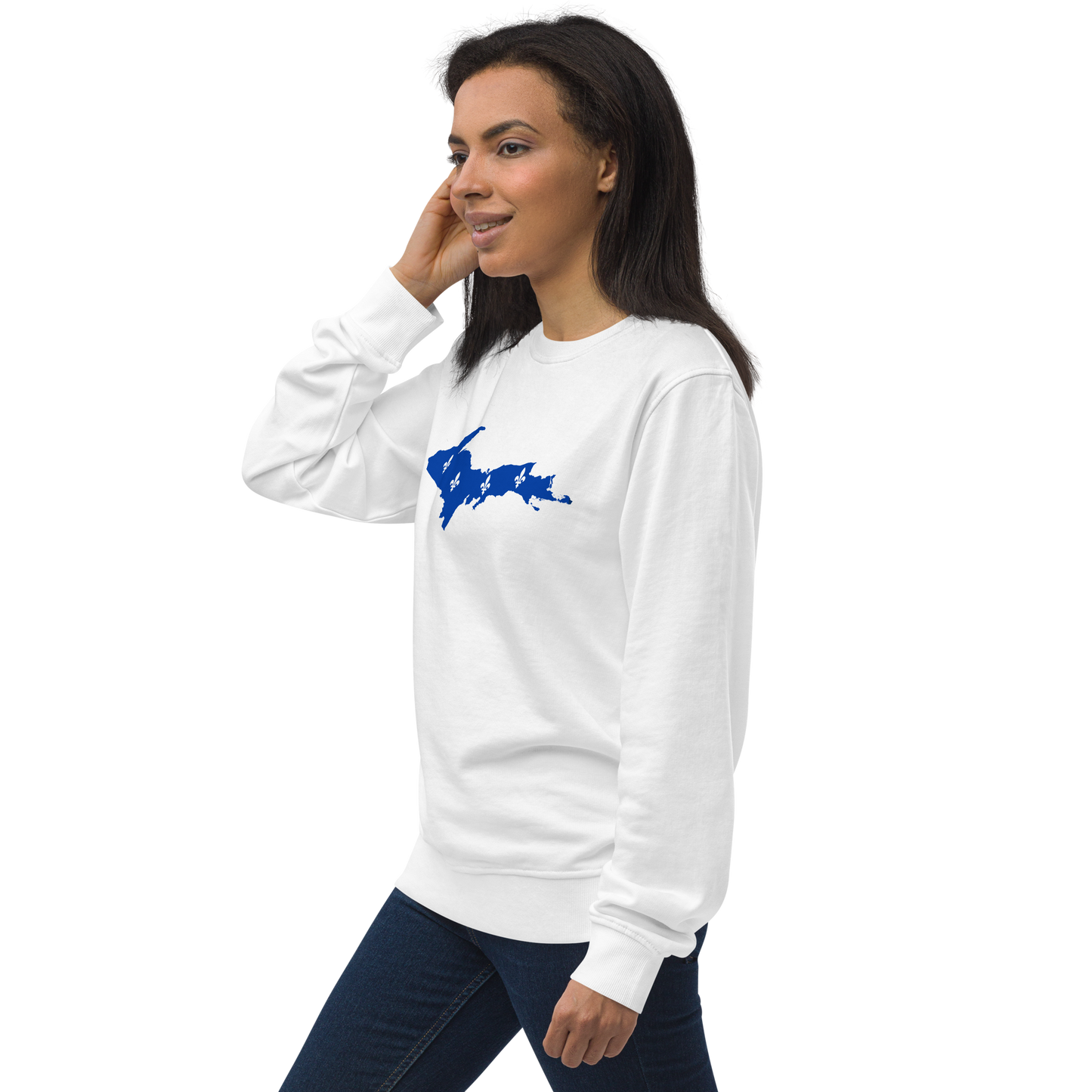 Michigan Upper Peninsula Sweatshirt (w/ UP Quebec Flag Outline) | Unisex Organic