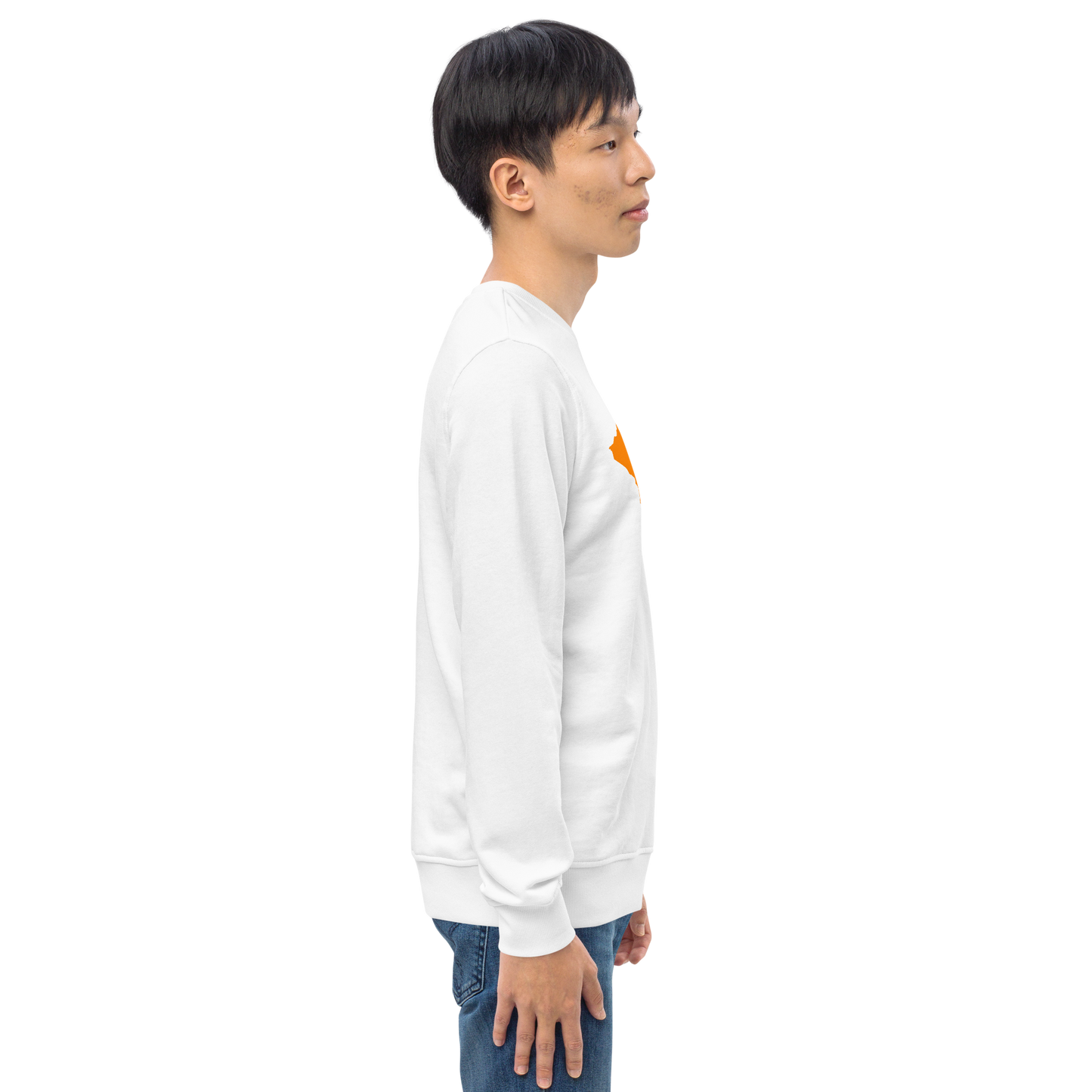 Michigan Upper Peninsula Organic Sweatshirt (w/ Orange UP Outline)